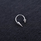 Spike and Ball Ends Horseshoe Lip Ring - Spike and Ball Ends Horseshoe Lip Ring - Spike & Spike / 8mm by CRUXJEWELRY