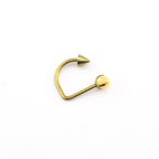 16G Opal Spike Titanium U-Ring - 16G Opal Spike Titanium U-Ring - Light Yellow / 8mm by CRUXJEWELRY