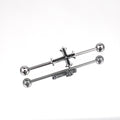 Crystal Cross Stainless Steel Industrial Barbell - Crystal Cross Stainless Steel Industrial Barbell - Default Title by CRUXJEWELRY