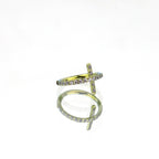 Cross CZ Titanium Clicker Nose Hoop - Cross CZ Titanium Clicker Nose Hoop - Gold / 8mm by CRUXJEWELRY