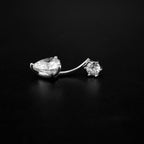 Heart-shaped CZ S925 Sterling Silver Belly Ring - Heart-shaped CZ S925 Sterling Silver Belly Ring - 6 mm by CRUXJEWELRY