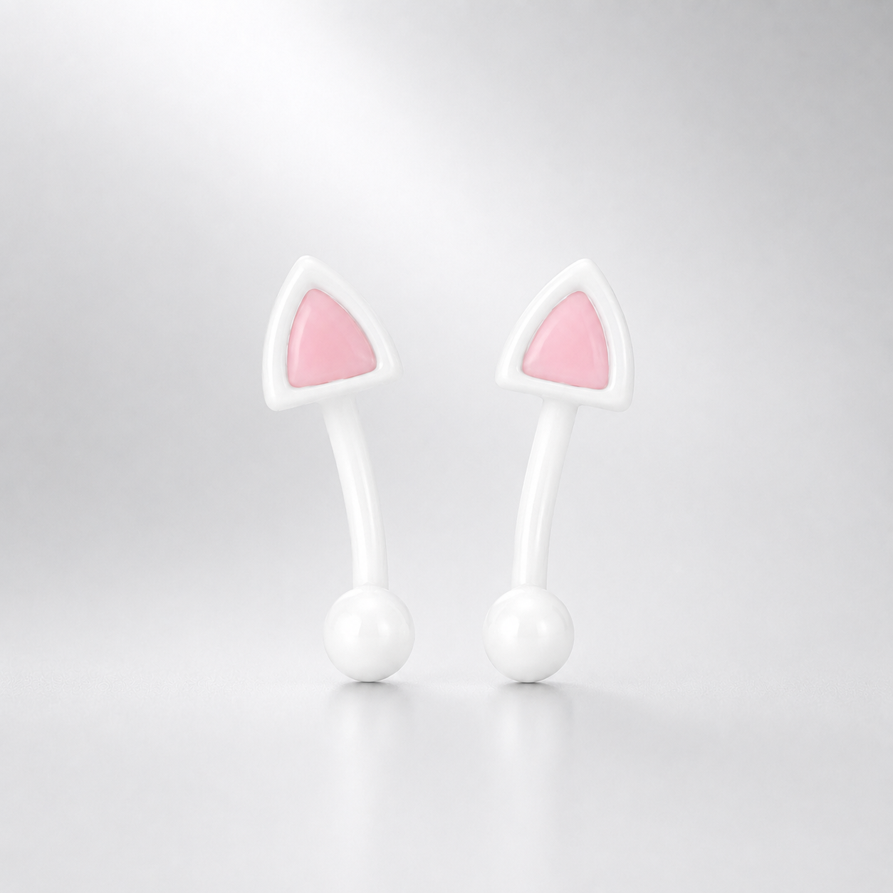 Paws & Purrs - Colorful Cat Ear Stainless Steel Rook Stud