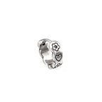 Minimalist Engraved Heart & Flower Stainless Steel Clicker - Minimalist Engraved Heart & Flower Stainless Steel Clicker - Single by CRUXJEWELRY