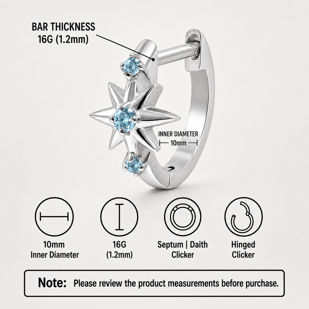 Titanium Starburst Septum Clicker