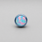 Titanium Fire Opal Bezel Piercing Top