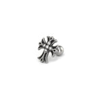 PAIR OF 16G CZ Chrome Hearts Style Cross Stainless Steel Ear Studs - PAIR OF 16G CZ Chrome Hearts Style Cross Stainless Steel Ear Studs - Pair of White by CRUXJEWELRY