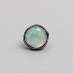 Titanium Jelly Opal Wave-Edge Piercing Top
