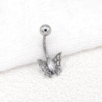 Spider Web CZ Stainless Steel Belly Ring - Spider Web CZ Stainless Steel Belly Ring - Default Title by CRUXJEWELRY