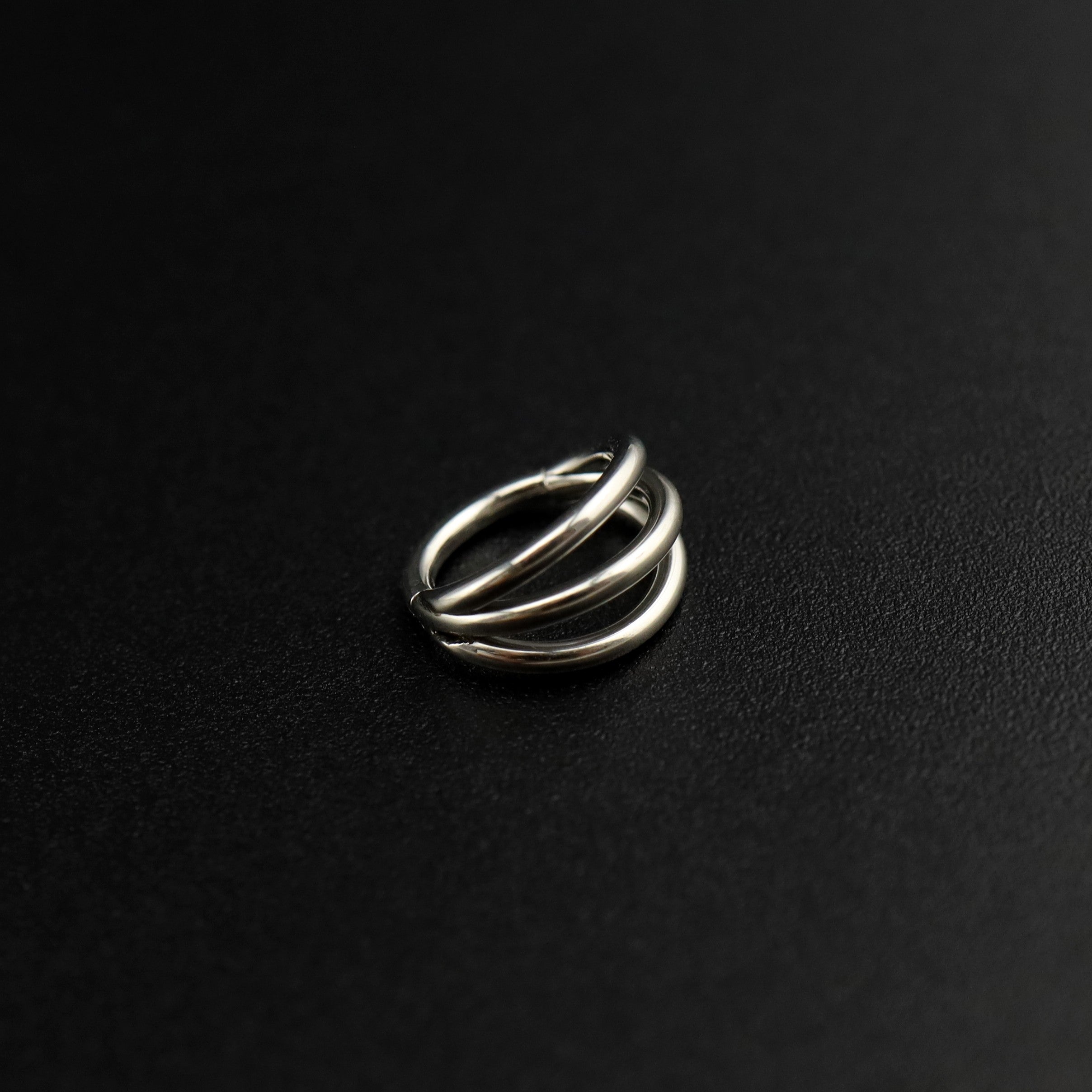 Triple Layer Hinged Segment Cartilage Ring - Triple Layer Hinged Segment Cartilage Ring - Default Title by CRUXJEWELRY