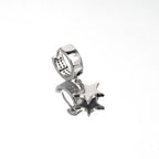 Pendant Pentagram CZ Stainless Steel Earrings - Pendant Pentagram CZ Stainless Steel Earrings - Single by CRUXJEWELRY