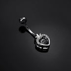 Strawberries S925 Sterling Silver Belly Ring - Strawberries S925 Sterling Silver Belly Ring - 6 mm by CRUXJEWELRY