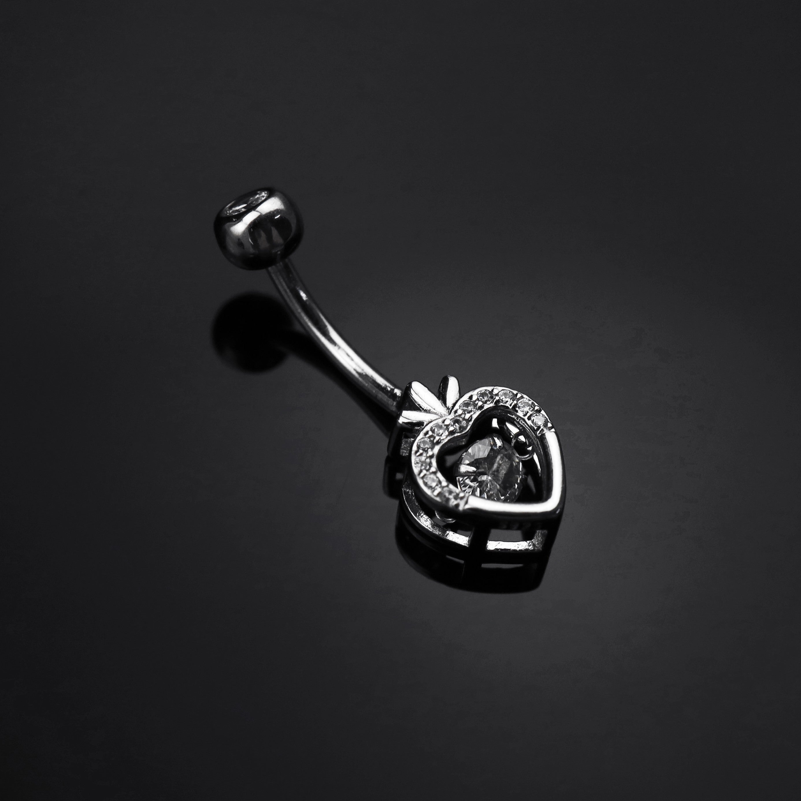 Strawberries S925 Sterling Silver Belly Ring - Strawberries S925 Sterling Silver Belly Ring - 6 mm by CRUXJEWELRY