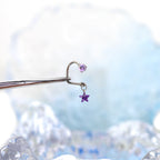Star CZ Titanium U-Ring - Star CZ Titanium U-Ring - Purple / 8mm by CRUXJEWELRY