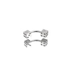 Dice Externally Threaded Stainless Steel EyeBrow Studs - Dice Externally Threaded Stainless Steel EyeBrow Studs - 6mm by CRUXJEWELRY