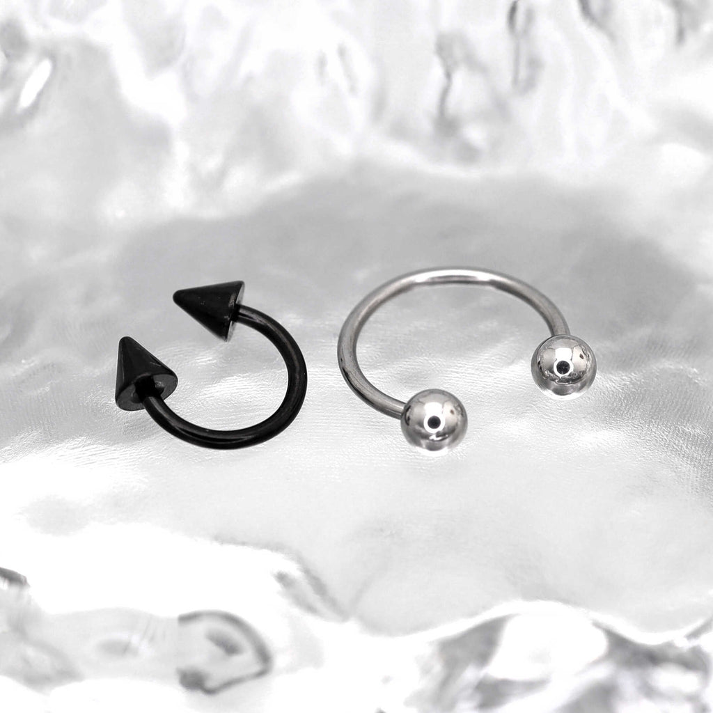 Surgical Steel Spike & Ball Rings - Surgical Steel Spike & Ball Rings - Sliver / Spike / 8mm by CRUXJEWELRY