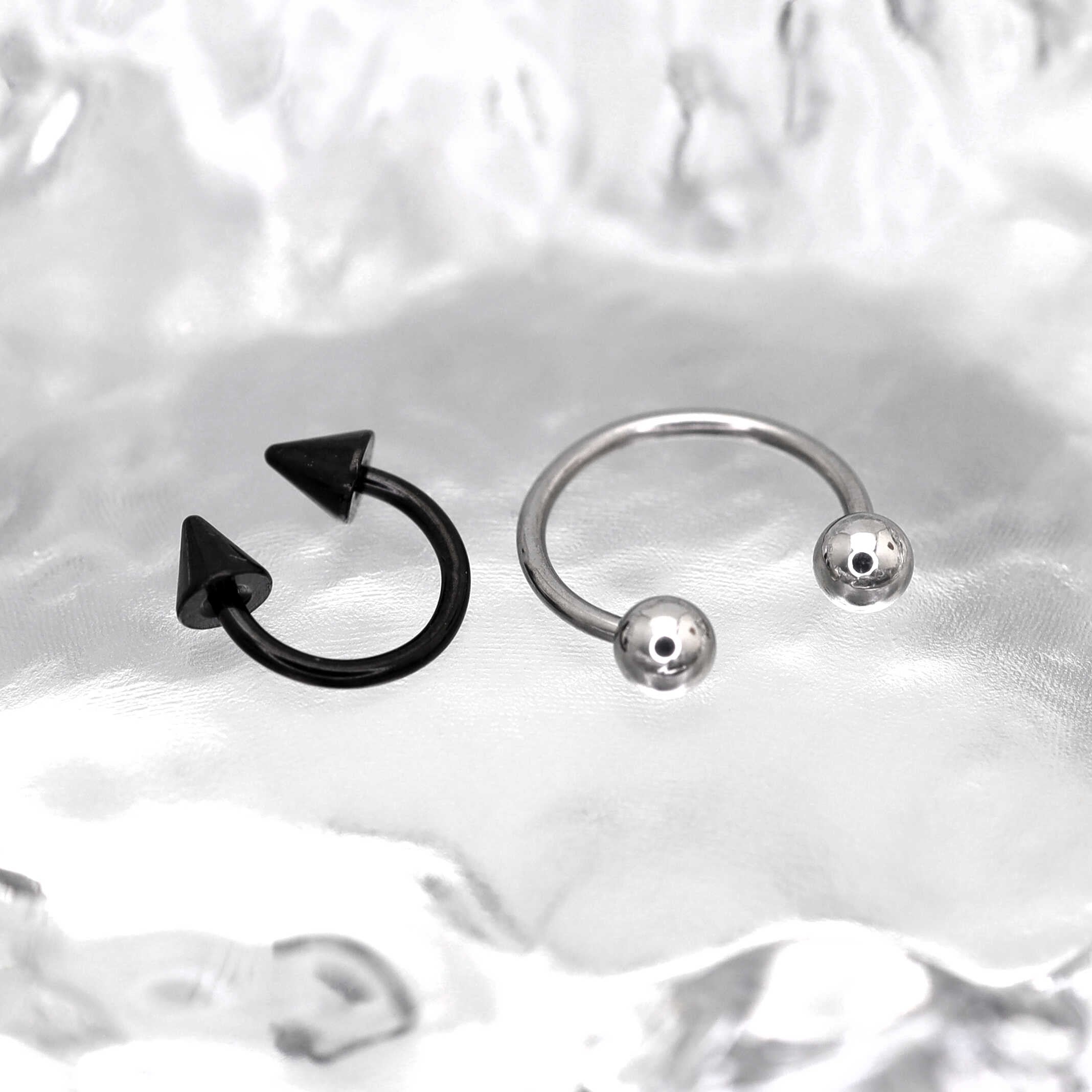 Surgical Steel Spike & Ball Rings - Surgical Steel Spike & Ball Rings - Sliver / Spike / 8mm by CRUXJEWELRY