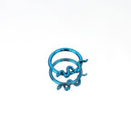 Multicolored Titanium Serpent Septum Clicker - Multicolored Titanium Serpent Septum Clicker - Blue by CRUXJEWELRY