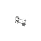 Silver Double-End Dice Externally Threaded Stainless Steel Ear Studs - Double Dice