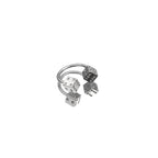 Externally Threaded Dice Stainless Steel Horseshoe Ring - Externally Threaded Dice Stainless Steel Horseshoe Ring - 8mm by CRUXJEWELRY