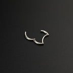 Moon Stainless Steel Segment Hoop - Moon Stainless Steel Segment Hoop - Default Title by CRUXJEWELRY