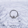 Sliver & Gold Serpent Stainless Steel Segment Ring - Sliver & Gold Serpent Stainless Steel Segment Ring - Sliver by CRUXJEWELRY