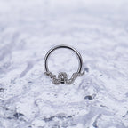 Sliver & Gold Serpent Stainless Steel Segment Ring - Sliver & Gold Serpent Stainless Steel Segment Ring - Sliver by CRUXJEWELRY