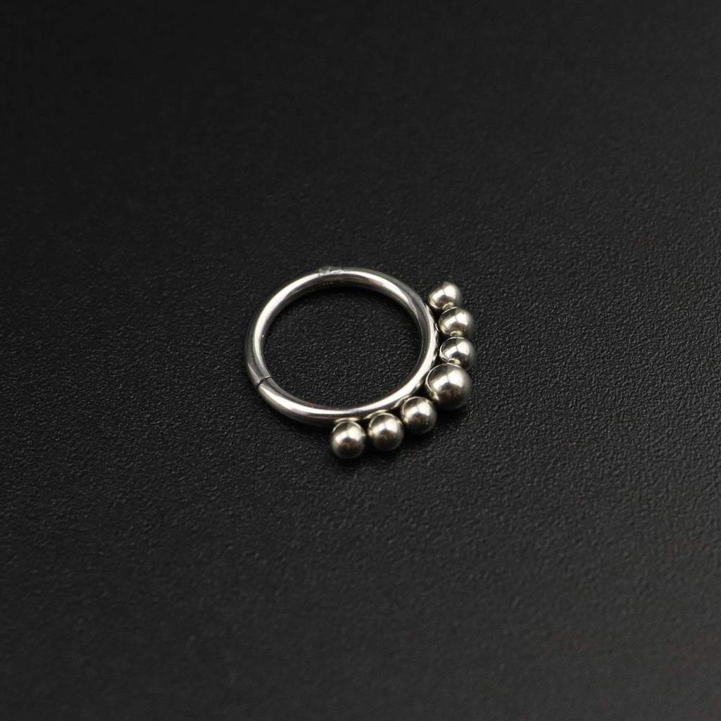 16G Small ball stainless steel Serpent Ring - 16G Small ball stainless steel Serpent Ring - Default Title by CRUXJEWELRY