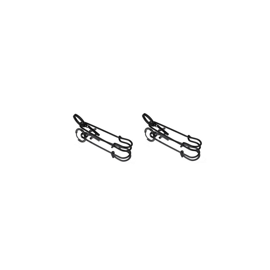Safety Pin Cross Pendant Stainless Steel Earrings - Safety Pin Cross Pendant Stainless Steel Earrings - Set by CRUXJEWELRY