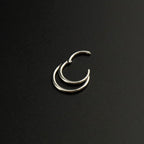 16G Moon stainless steel Segment Hoop - 16G Moon stainless steel Segment Hoop - Default Title by CRUXJEWELRY