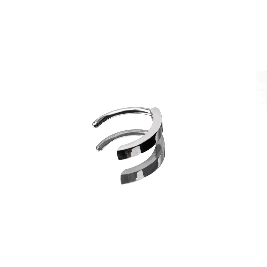 Curved Clicker Stainless Steel Belly Ring - Curved Clicker Stainless Steel Belly Ring - 10 mm by CRUXJEWELRY