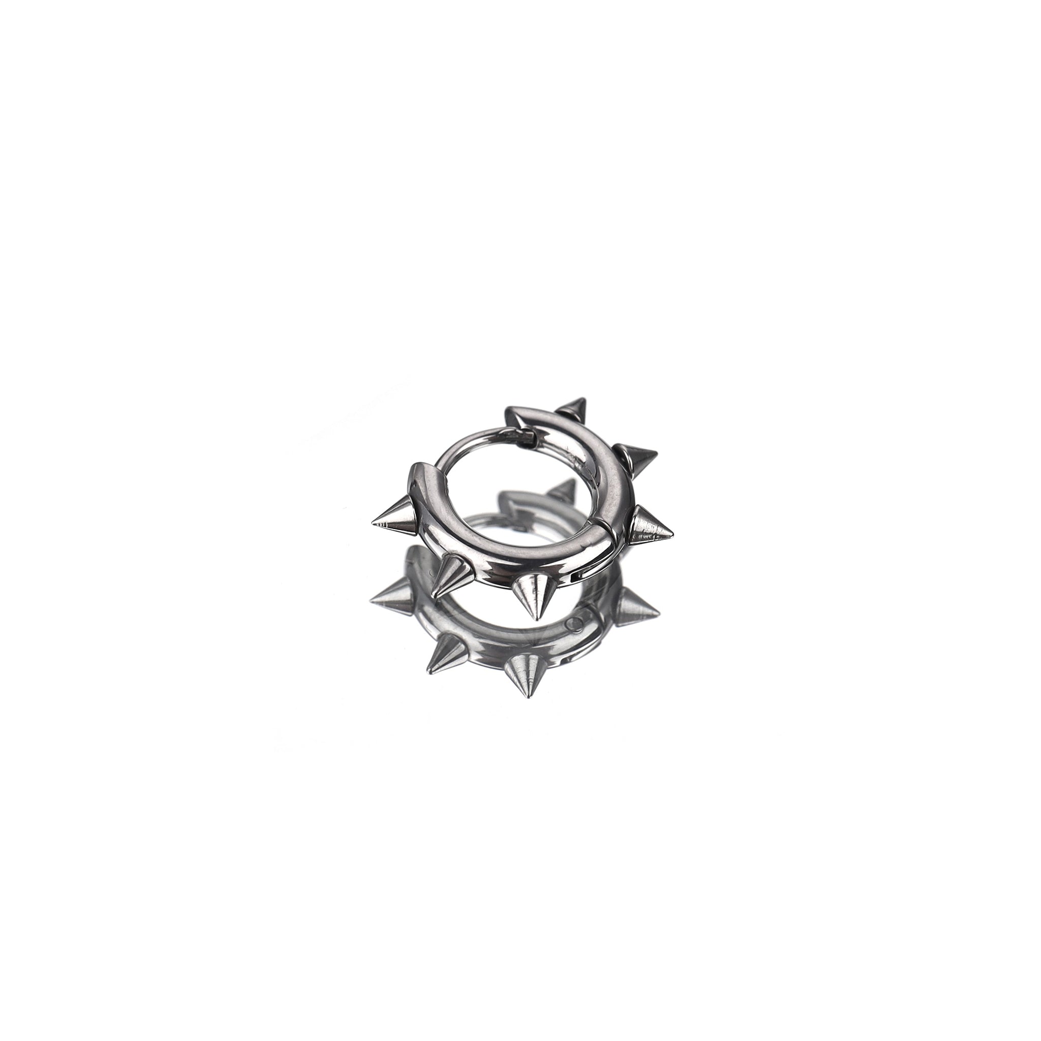 Six Small Spike Stainless Steel Earrings - Six Small Spike Stainless Steel Earrings - Single by CRUXJEWELRY