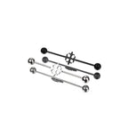 Cutout Black & White Cross Stainless Steel Industrial Barbell - Cutout Black & White Cross Stainless Steel Industrial Barbell - Black by CRUXJEWELRY