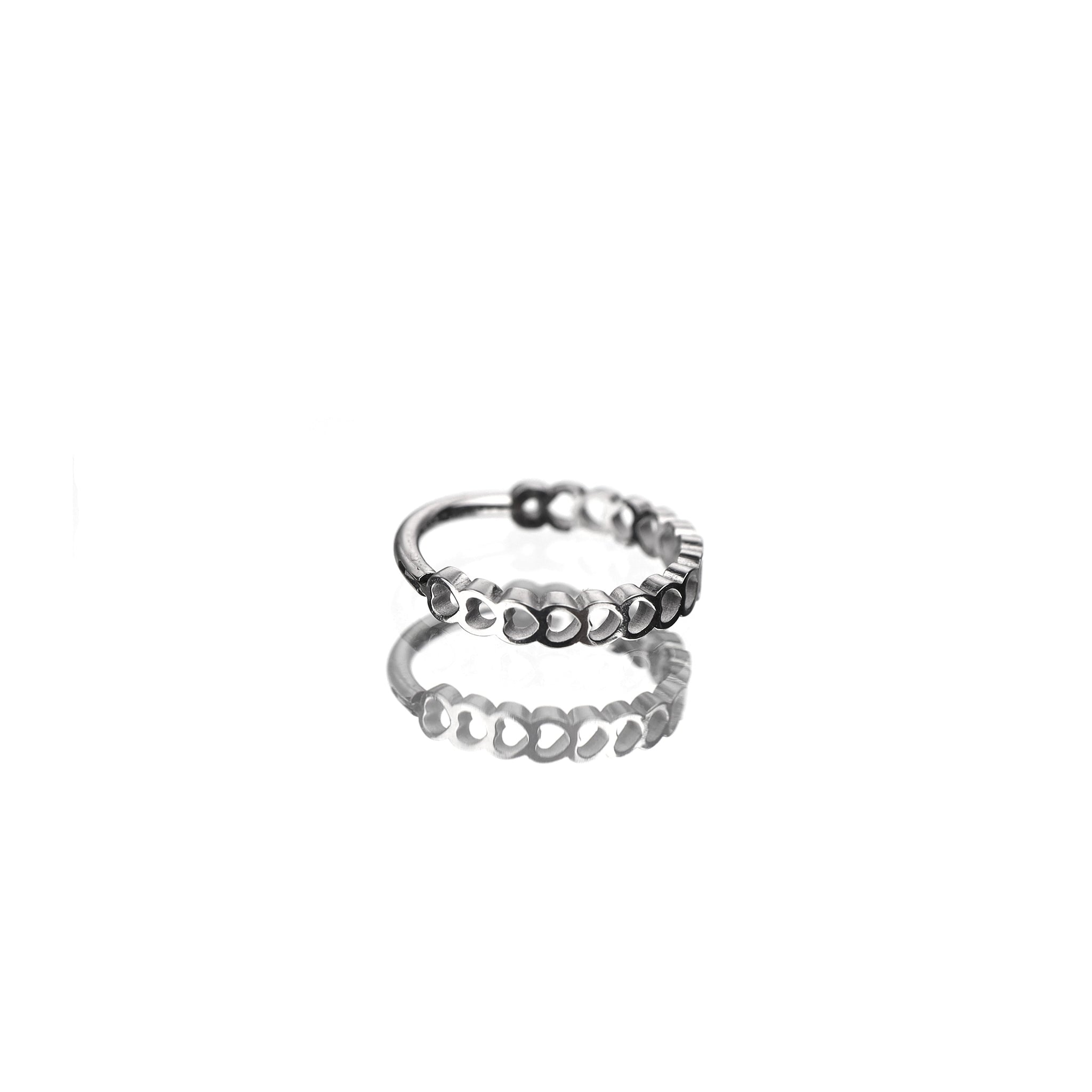 Openwork Heart Stainless Steel Earrings - Openwork Heart Stainless Steel Earrings - Single / 8mm by CRUXJEWELRY