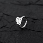 Kyoto Limited Series - Stainless Steel Segment Hoop - Kyoto Limited Series - Stainless Steel Segment Hoop - 喵 / 8mm by CRUXJEWELRY
