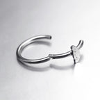 Paws & Purrs - Cute Cinnamoroll Stainless Steel Segment Hoop - Paws & Purrs - Cute Cinnamoroll Stainless Steel Segment Hoop - 8mm by CRUXJEWELRY