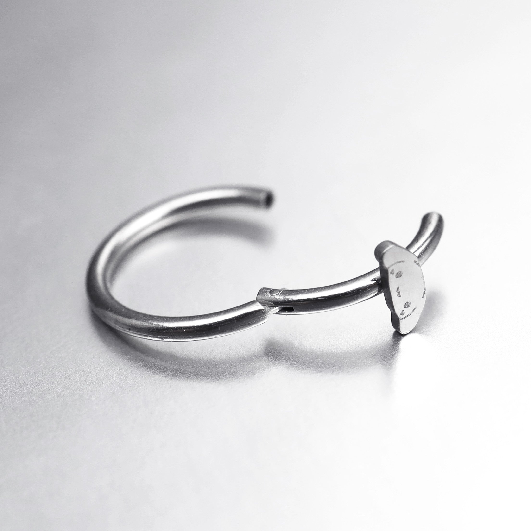 Paws & Purrs - Cute Cinnamoroll Stainless Steel Segment Hoop - Paws & Purrs - Cute Cinnamoroll Stainless Steel Segment Hoop - 8mm by CRUXJEWELRY