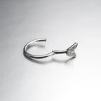 Paws & Purrs - Kuromi Stainless Steel Segment Hoop - Paws & Purrs - Kuromi Stainless Steel Segment Hoop - 8mm by CRUXJEWELRY