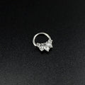 Round CZ Segment Septum Ring - Round CZ Segment Septum Ring - White by CRUXJEWELRY