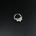 Round CZ Segment Septum Ring - Round CZ Segment Septum Ring - White by CRUXJEWELRY