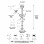 Butterfly Trail Titanium Belly Ring