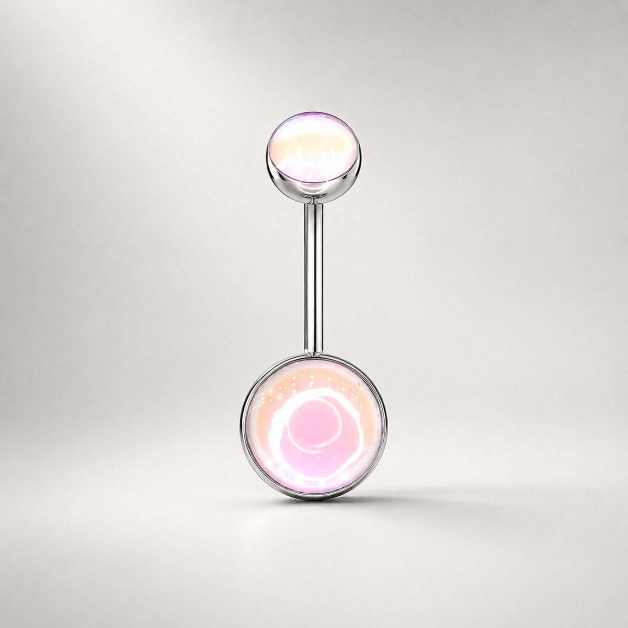 Rainbow Moonstone Navel Ring