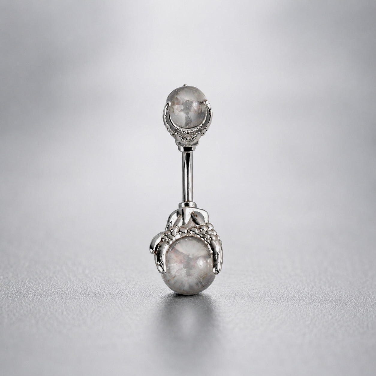 Crystal Orb Titanium Belly Ring