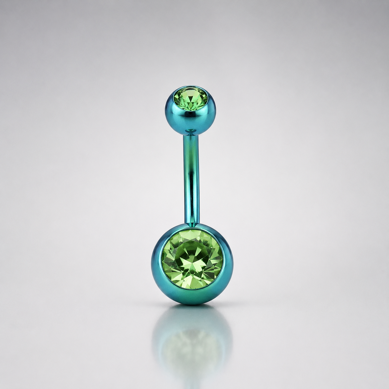CZ Crystal Titanium Belly Ring