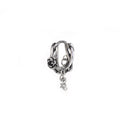 Rose Vine Drop Chain Stainless Steel Earrings - Rose Vine Drop Chain Stainless Steel Earrings - Single by CRUXJEWELRY