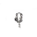 Rose Vine Drop Chain Stainless Steel Earrings - Rose Vine Drop Chain Stainless Steel Earrings - Single by CRUXJEWELRY