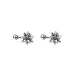 Meteor Hammer Externally Threaded Stainless Steel Ear Studs - Meteor Hammer Externally Threaded Stainless Steel Ear Studs - Set by CRUXJEWELRY