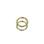 16G Snake Texture Titanium Segment Hoop - 16G Snake Texture Titanium Segment Hoop - Gold by CRUXJEWELRY
