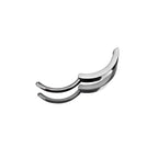 Curved Clicker Stainless Steel Belly Ring - Curved Clicker Stainless Steel Belly Ring - 10 mm by CRUXJEWELRY