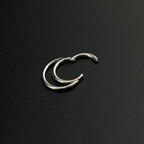 16G Moon stainless steel Segment Hoop - 16G Moon stainless steel Segment Hoop - Default Title by CRUXJEWELRY
