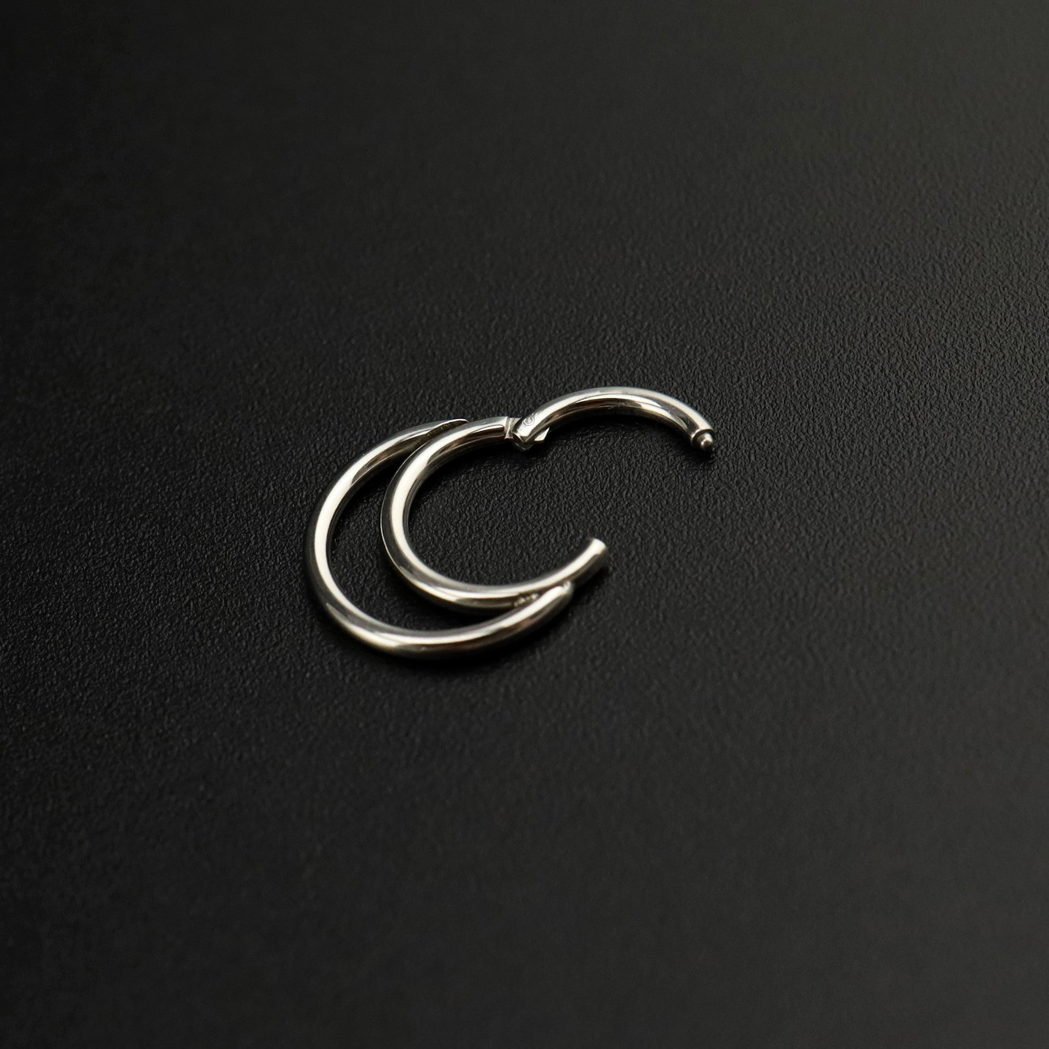 16G Moon stainless steel Segment Hoop - 16G Moon stainless steel Segment Hoop - Default Title by CRUXJEWELRY